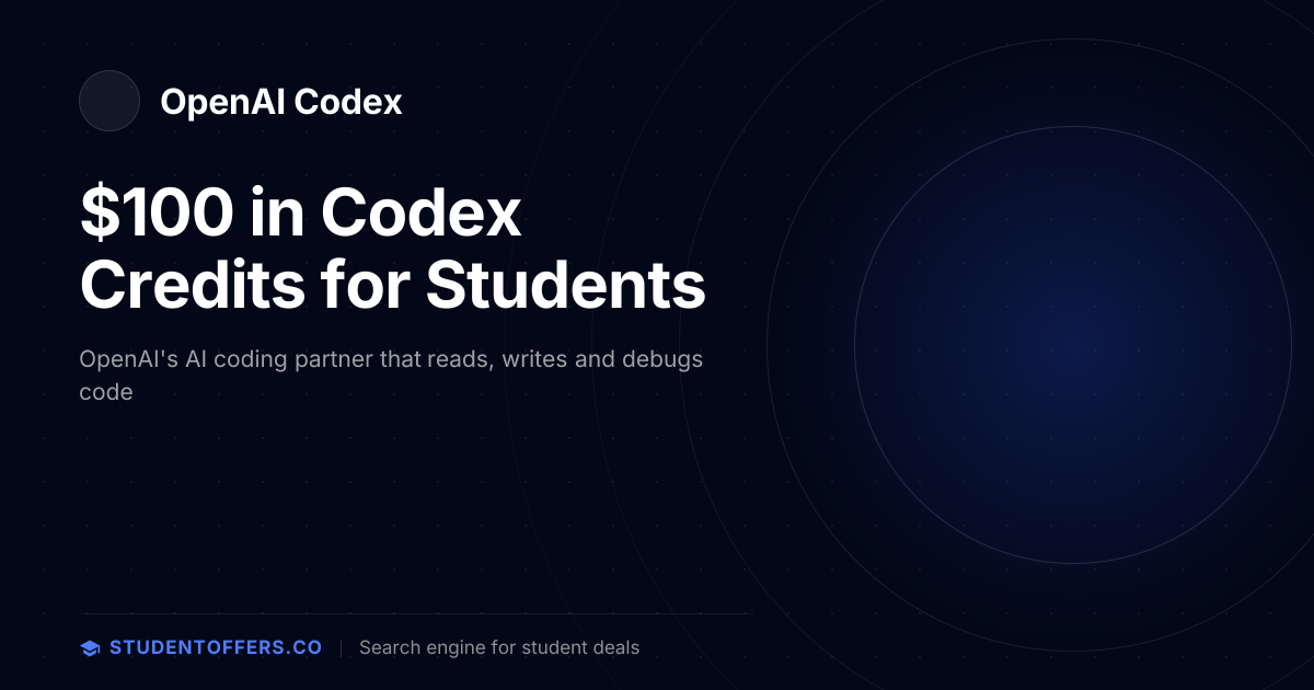 $100 in Codex Credits for Student… for students | StudentOffers.co ...